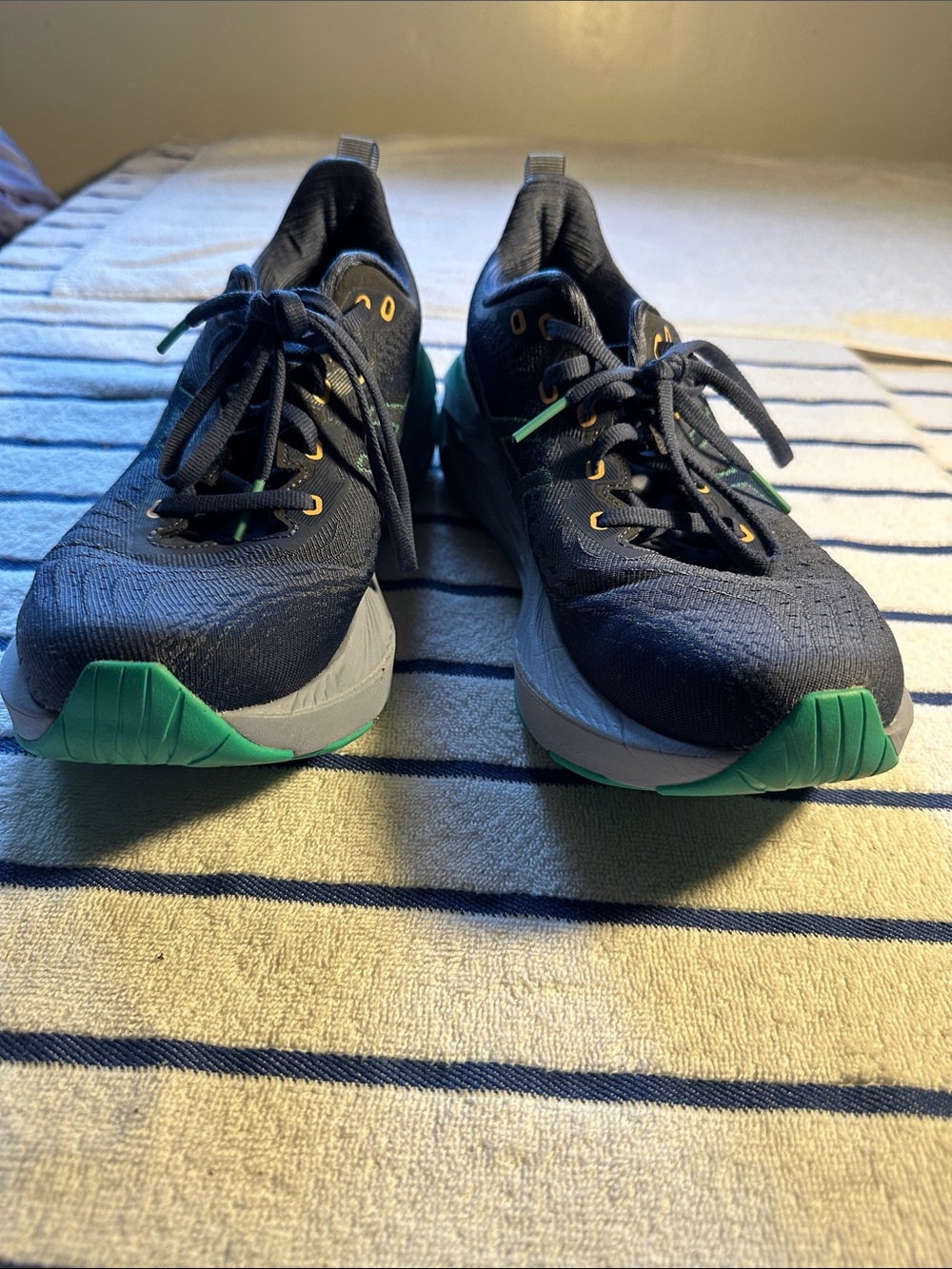 Men's Navy Athletic Shoes with Teal Accents
